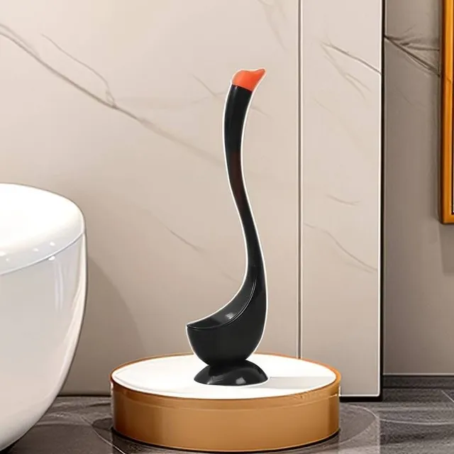 1 piece of swan-shaped toilet brush with long handle - for cleaning toilets and bathrooms