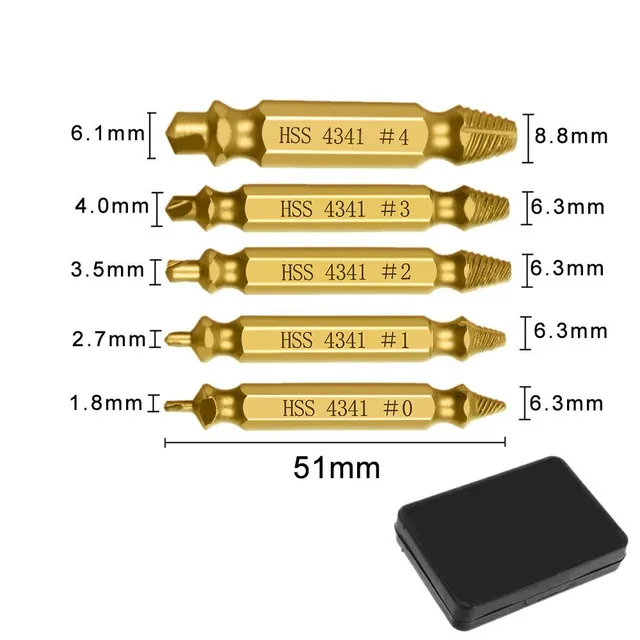 4/5/6 PCS uszkodzone Bolt Extractor Zestaw wierteł Stripped Broken Bolts Bolt Extractor łatwo usunąć Demolition Tools