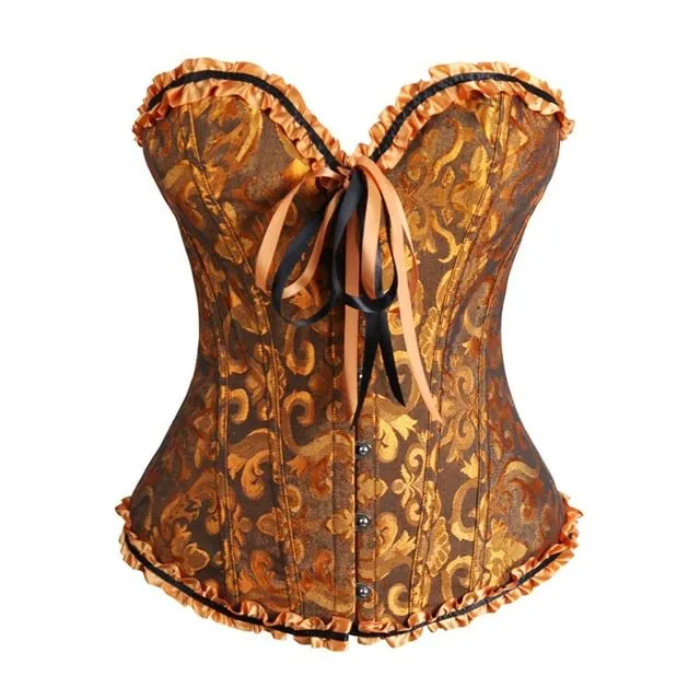 Ladies trendy corset with ruffle pattern Alvarez