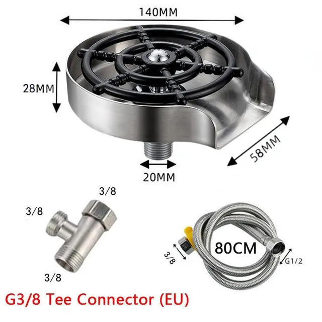 Automatyczna myjka do szklanych kubków Wysokie ciśnienie w zlewie kuchennym Maszyna do płukania Bar Cup Cleaner do piwa butelki mleka Tea Cups Narzędzia do czyszczenia