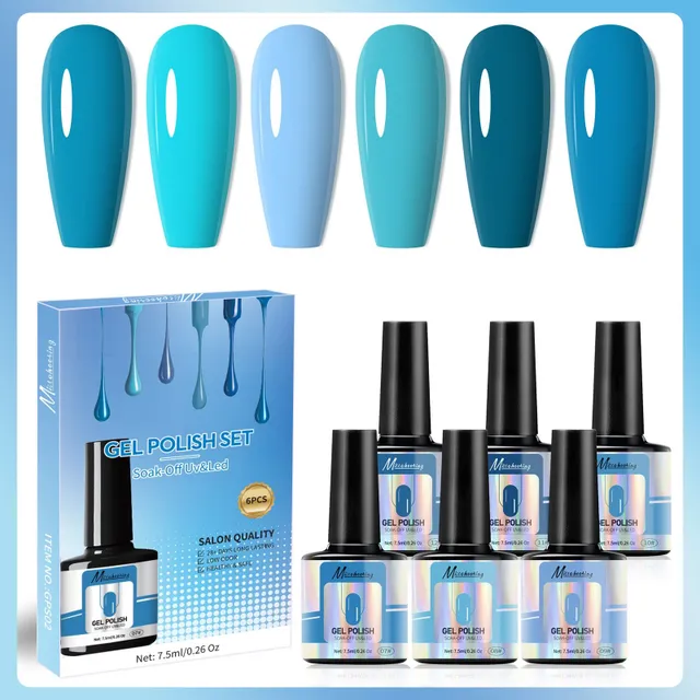 Gel nail polish set - set of popular colours