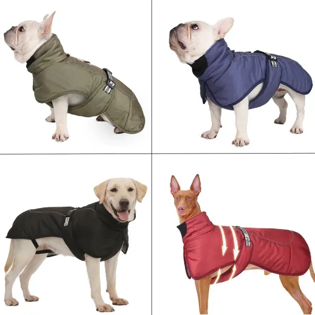 Winterwärmende und winddichte Jacke für mittelgroße und große Hunde