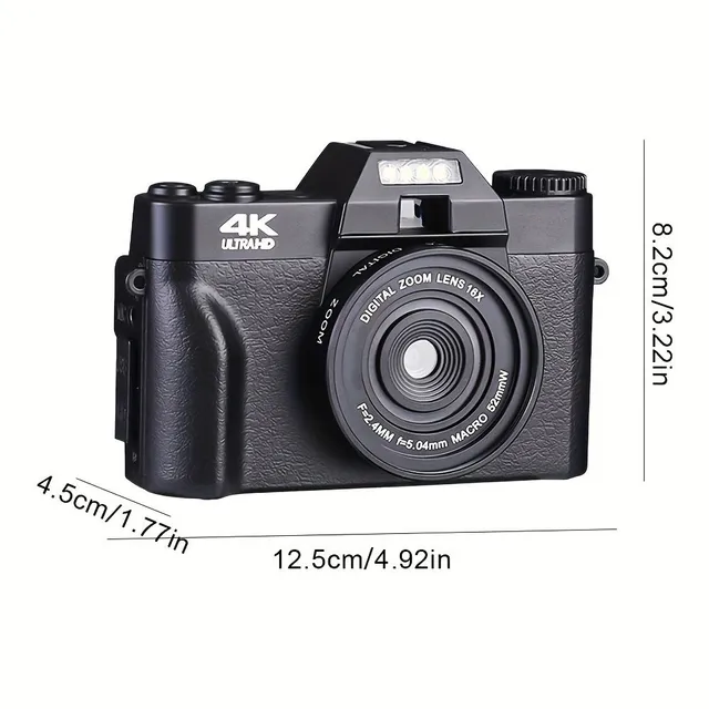 Záznam Videa Z Digitálního Fotoaparátu 4K HD, 3palcový Oboustranný HD Displej S WiFi, 16x Zoom, Selfie Focení, Plně Automatické Ostření, Živé Streamování Videa, Zachycení Každého Krásného Snímku, Perfektní Volba Pro Fotografy, Volba Pro Vánoční Novoroční 