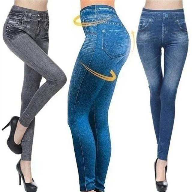 Women's Stretch Denim Pants in Plus Size