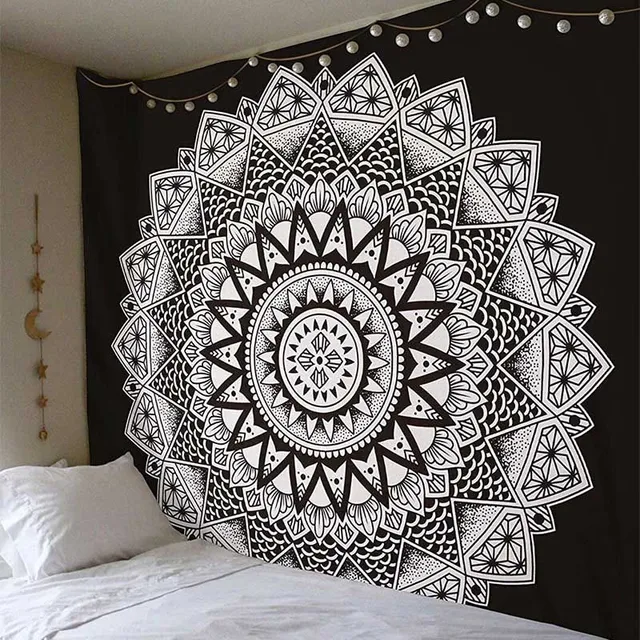 Large decorative hanging Indian mandala on the wall