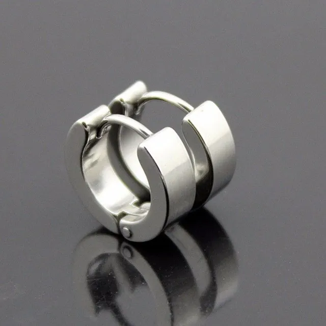 Men's earrings in ring shape - 2 colors