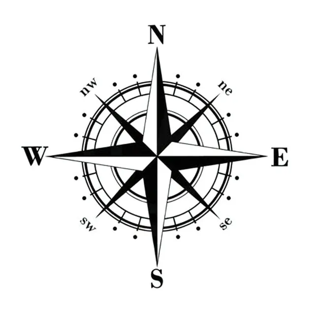 Compass sticker