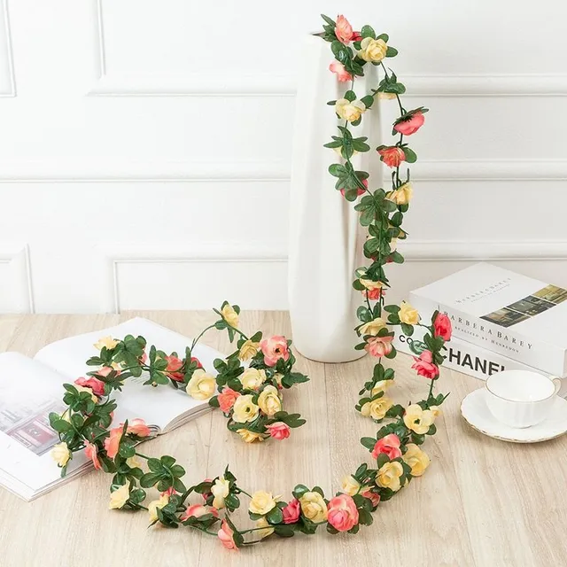 Artificial floral garland to revive the interior