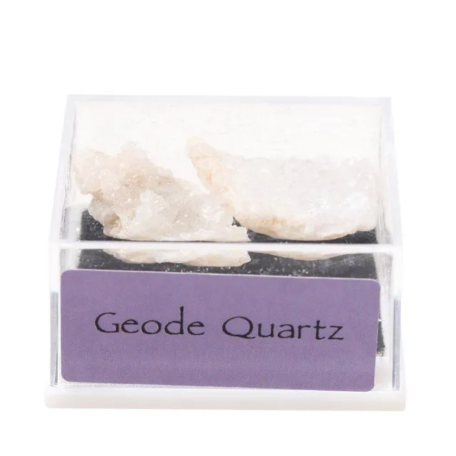 Box with raw minerals