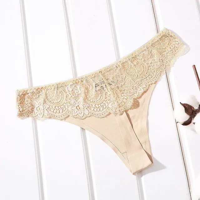 Women's thong with lace Alessandra