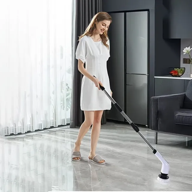 Electric cleaning brush 7 in 1 Electric mop with long handle Suture bathroom Toilet Flooring Electric brush
