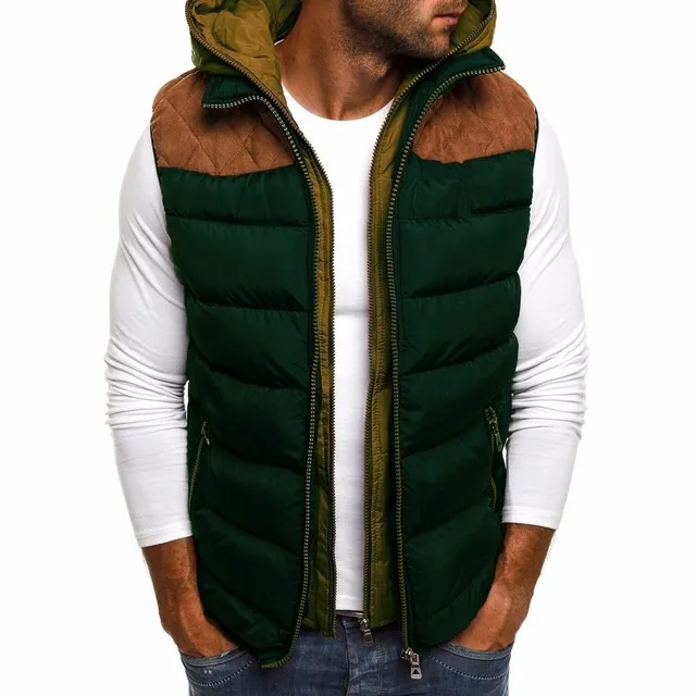Men's winter vest with hood Bladee