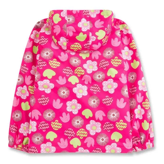 Girls spring floral fleece waterproof jacket