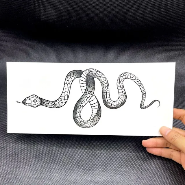 Stylowy tymczasowy tatuaż Snake