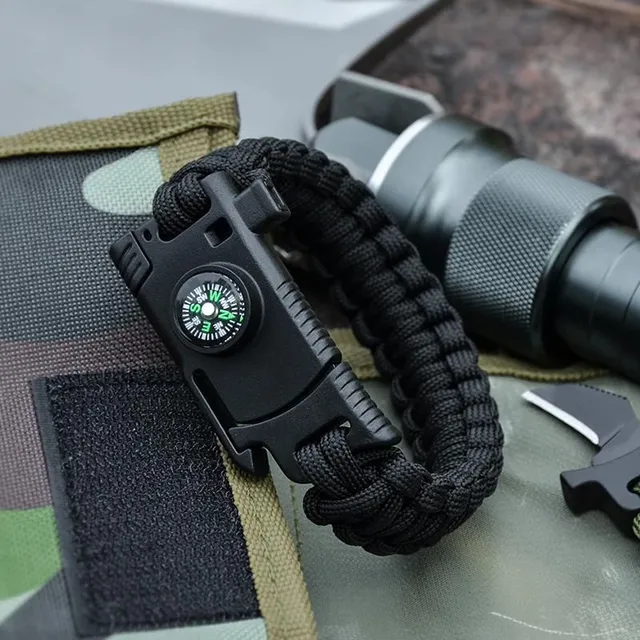 Paracord survival bracelet - zestaw narzędzi do przetrwania, któr