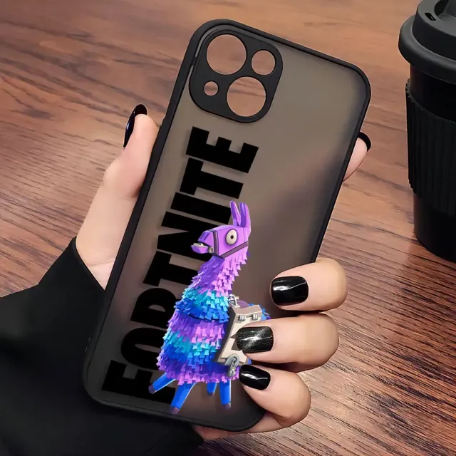 Trends transparent cover for iPhone phones with motifs from the favorite Fortnite game