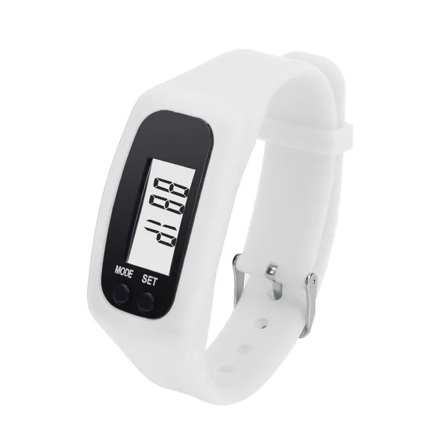 A pedometer like a watch on a hand