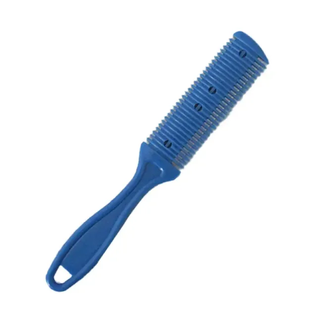 Hairdressing comb with razor and scissors for cutting bangs