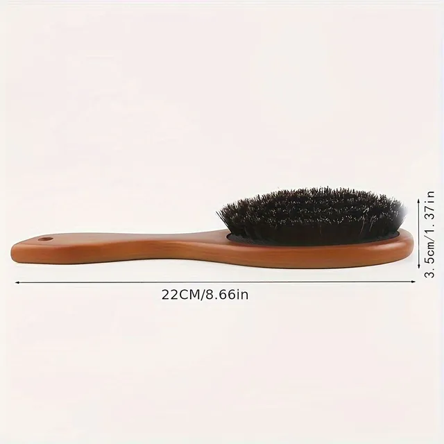 Natural hairbrush with wild boar brush and antistatic treatment