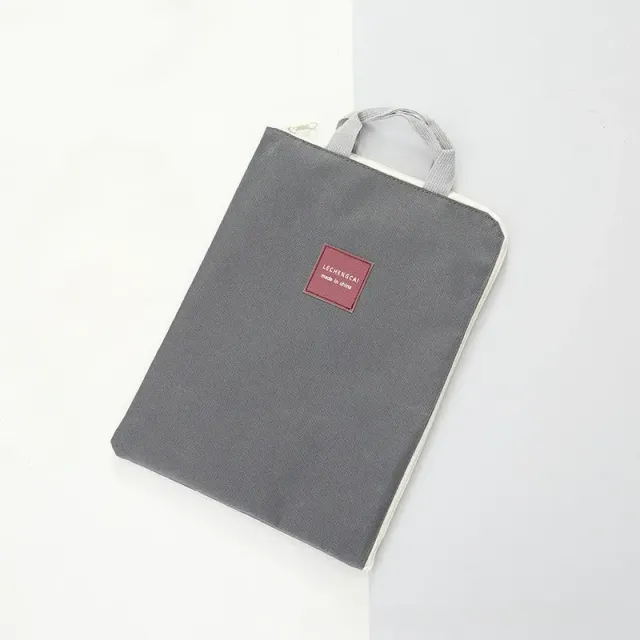 Large canvas A4 document bag for companies, students and offices