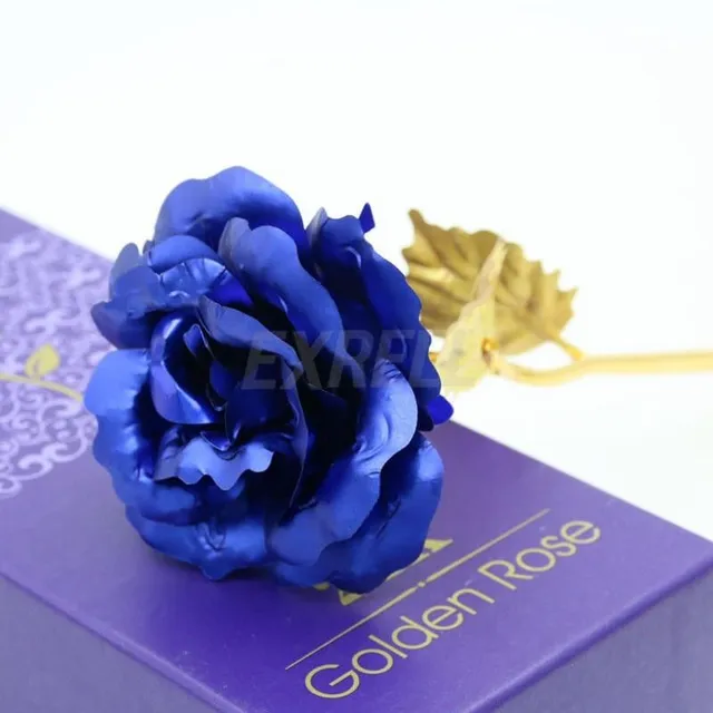 Artificial colored roses with gold color