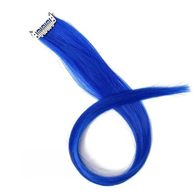 Strand of synthetic hair on clip - various colours