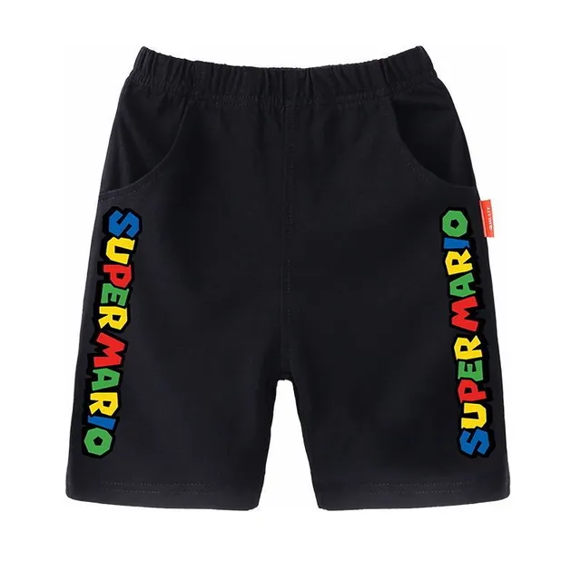 Trendy children's shorts printed with the popular animated film Super Mario