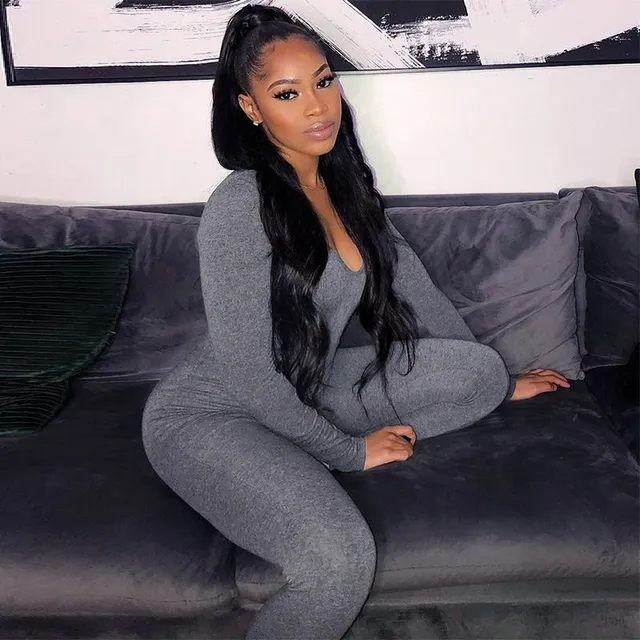 Ladies sexy long sleeve jumpsuit