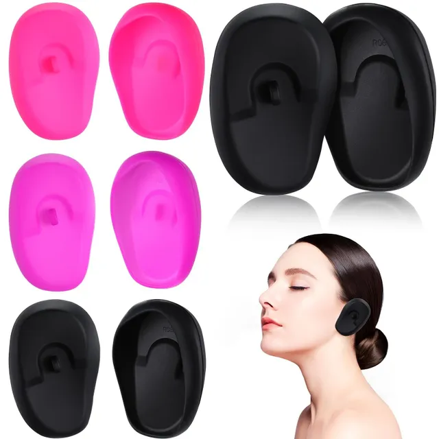 Silicone ear protectors for hair dye