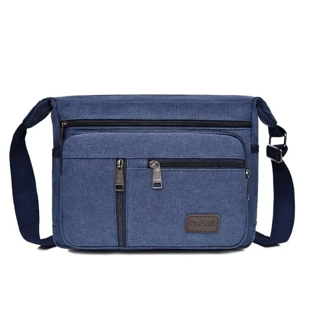 Men's canvas shoulder bag