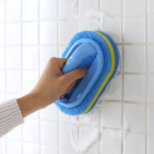 Kúpeľňová čistiaca špongia na rukoväti
