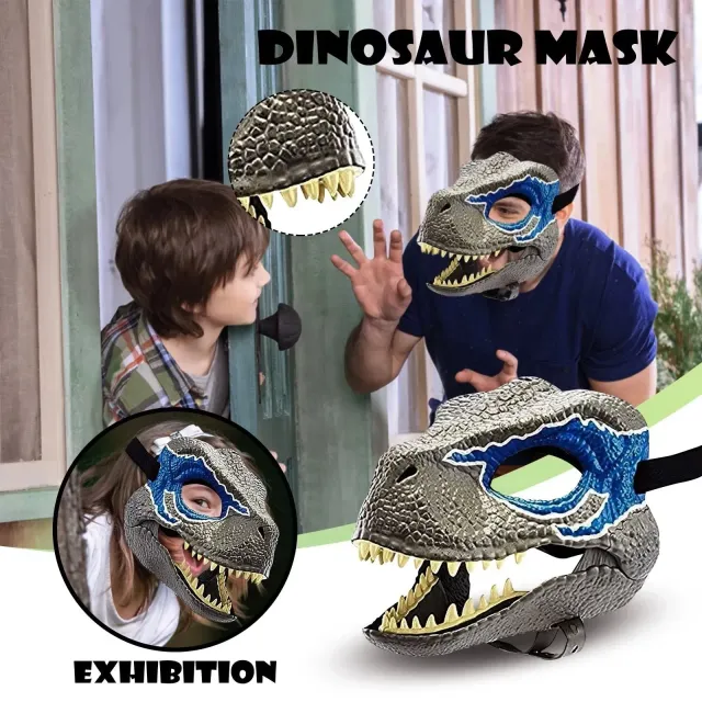 Ruchoma maska dinozaura
