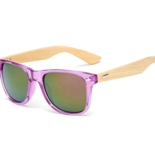 Retro glasses with wooden feet