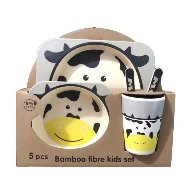 Children's cute plastic dining set