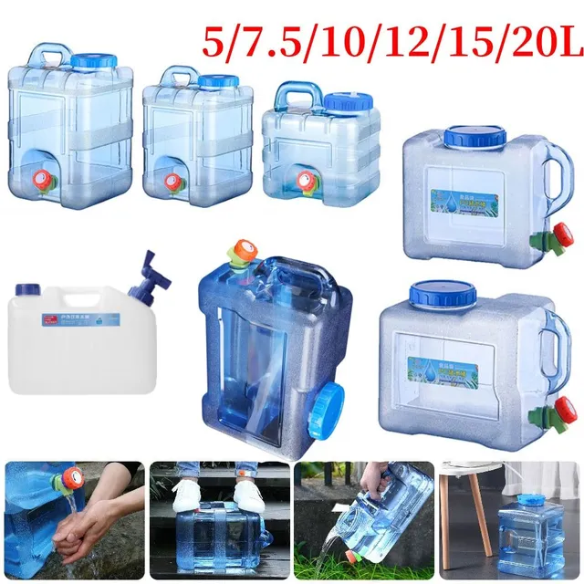 Portable water canister with tap