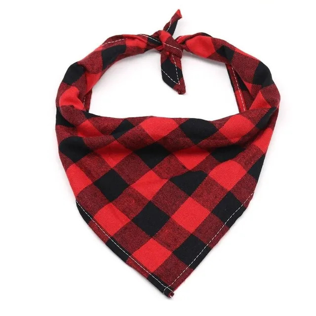 Plaid scarf for dogs