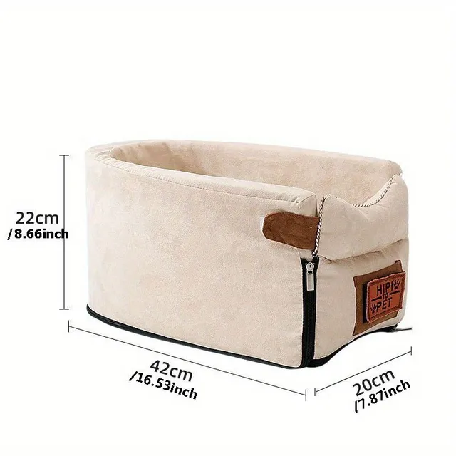 Comfortable car seat for pets with mounting on the back - Safe and comfortable travel for your dog or cat