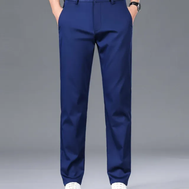 Pantalons formels pour homme avec léger stretch, unis - Classiques et confortables pour chaque occasion