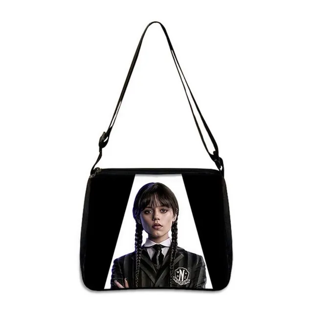 Geantă crossbody unisex cu motive din seria TV preferată Wednesday