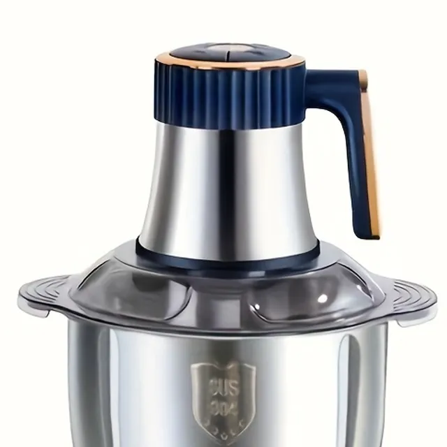 Stainless steel kitchen robot with a capacity of 5 l and six-bridled system