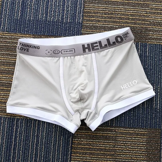 Men's comfortable modern stylish boxer shorts with Hello in interesting colours