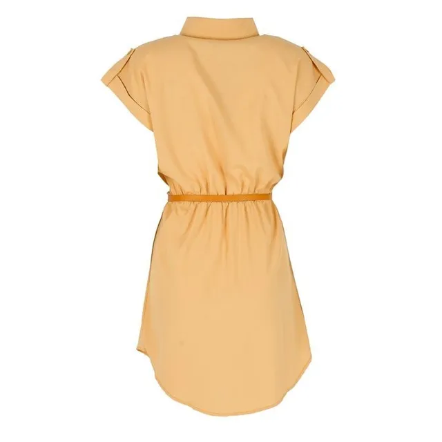 Robe chemise pour femme avec ceinture