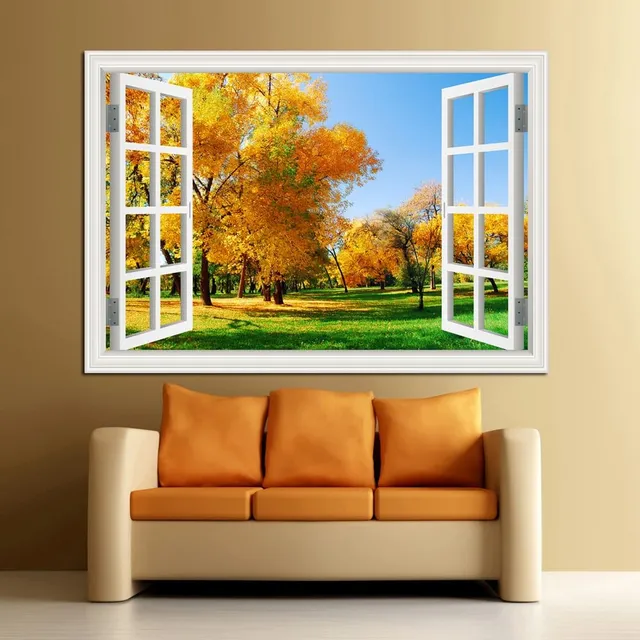 Wall Art 3D Sticker | Ventana, Paisaje