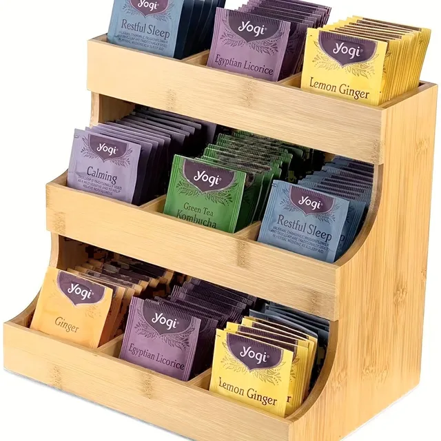 Elegant wooden tea bag box - perfect order in the kitchen