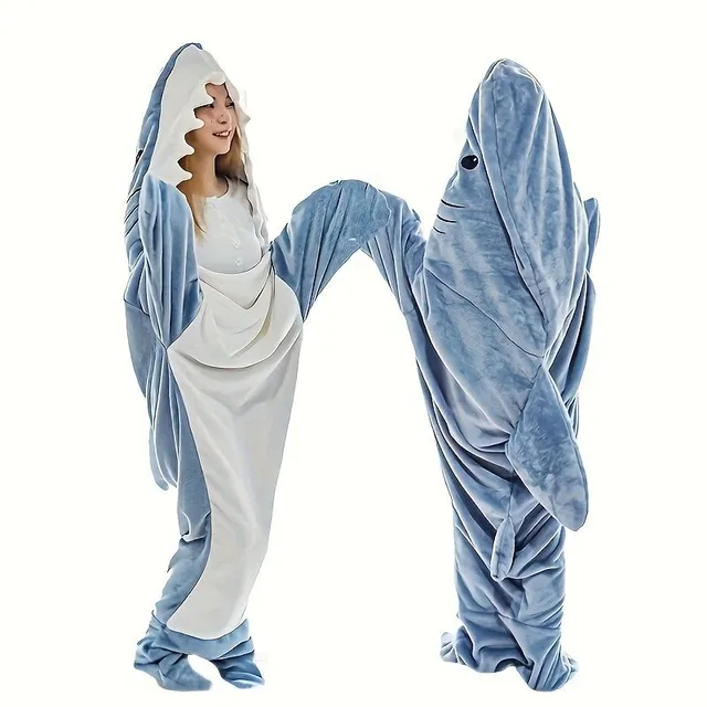 Shark blanket for adults with hood - Pleasant warm hug in the form of a shark