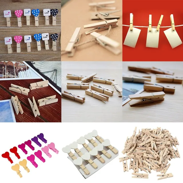 Wooden fixed pegs of wood