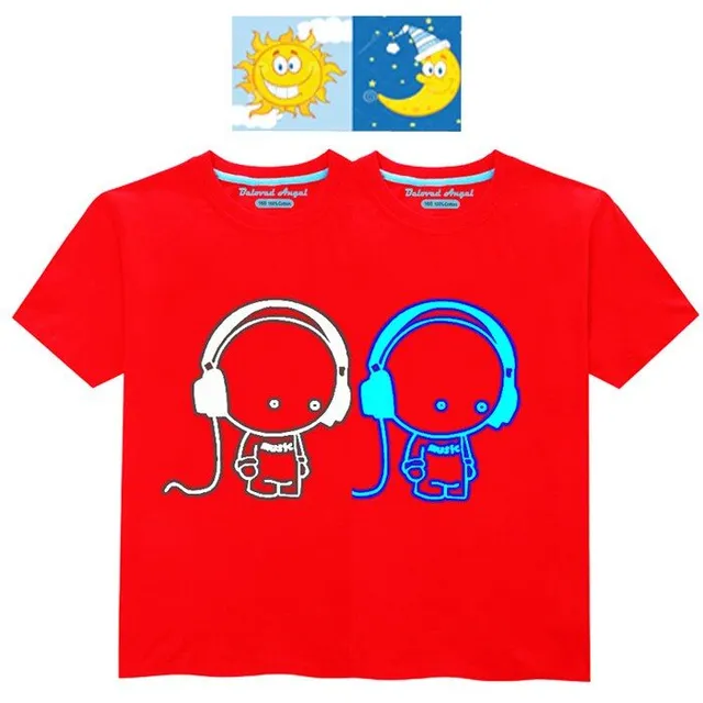 Tricou pentru copii cu imprimare 3D luminoasă