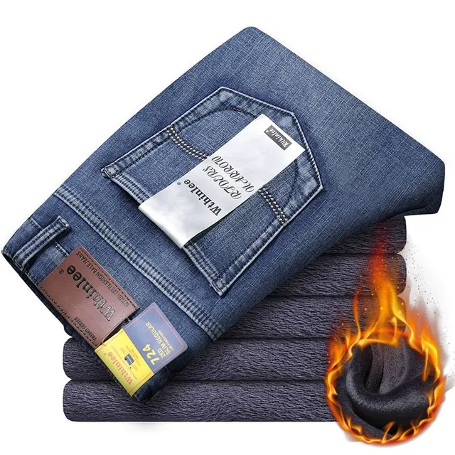 Men's winter warm jeans with plush lining Bernest