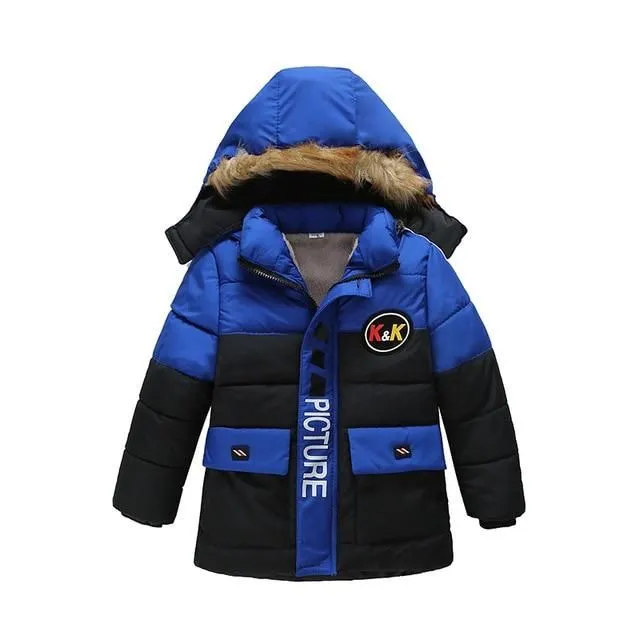 Lange Winterjacke für Kinder Modrá 2t