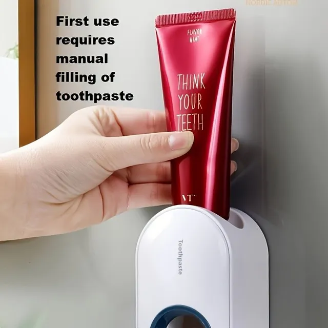 1 pc wall automatic toothpaste holder and toothbrush